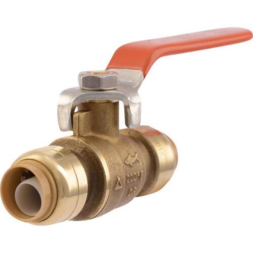 Ball Valve, 1/2 x 1/2 in Connection, Slip, 200 psi Pressure, Manual Actuator, DZR Brass Body Chrome