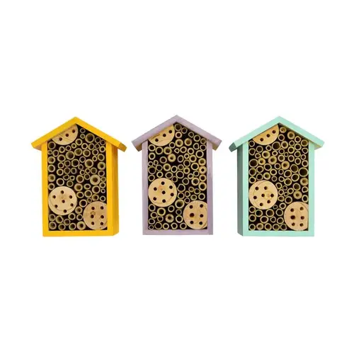 Nature's Way PWH1-AST 5.5 In. W. x 8 In. H. x 3.75 In. D. Cedar Bee House Assorted