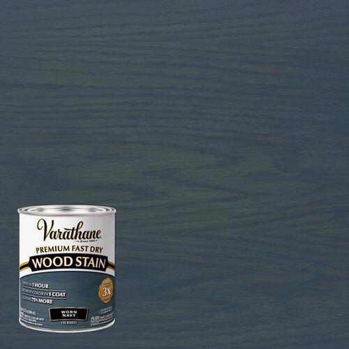 Fast Dry Wood Stain Premium Worn Navy Oil-Based 1 qt Worn Navy