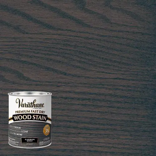 Wood Stain, Carbon Gray, Liquid, 1 qt, Can