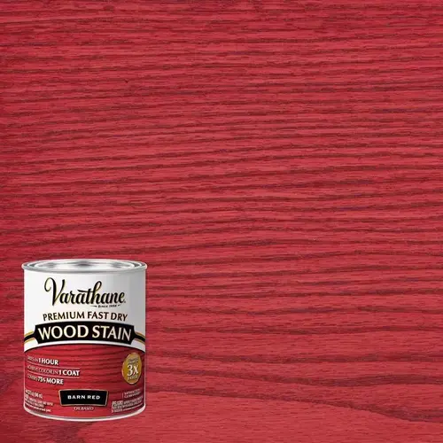 Wood Stain, Barn Red, Liquid, 1 qt, Can