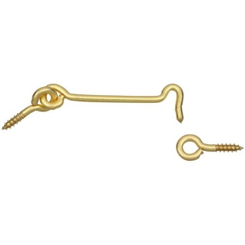 National Hardware 3" Hook and Eye S750-640 Solid Brass Finish