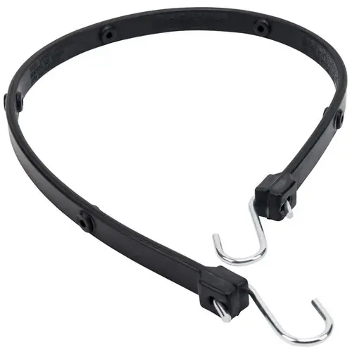 Keeper A06268Z Rubber Strap, 36 in L, Rubber, Black, Hook End