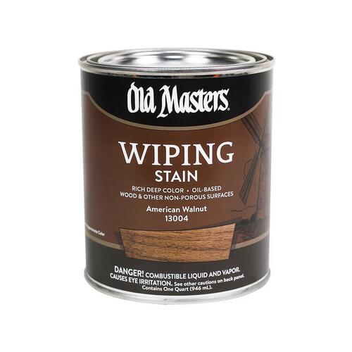Old Masters 13004 Wiping Stain, American Walnut, Liquid, 1 qt, Can