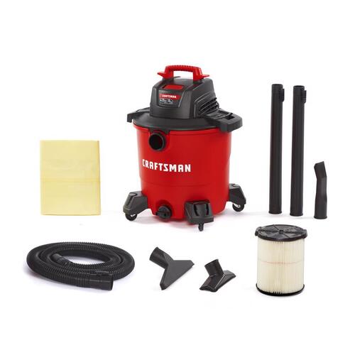 CRAFTSMAN CMXEVBE17590 Wet/Dry Vacuum 9 gal Corded 8.3 amps 120 V 4.25 HP Red