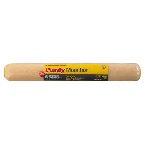 Paint Roller Cover Marathon Nylon/Polyester 18" W X 3/8" S Regular Beige - pack of 6