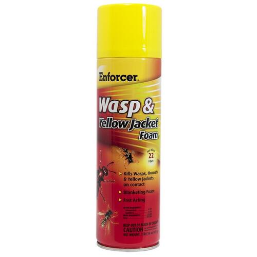 Enforcer FWH16 Wasp and Yellow Jacket Foam, Gas, Spray Application, 16 oz Aerosol Can