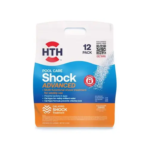 Super Shock 52026 Pool Chemical, 12 lb Bag, Granular, Chlorine, White - pack of 36