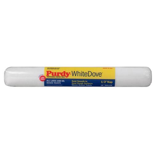 Paint Roller Cover White Dove Woven Fabric 18" W X 1/2" White