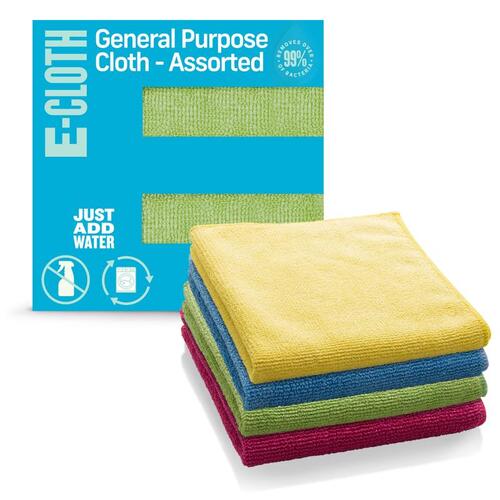 E-Cloth 10902-XCP5 Cleaning Cloth Polyamide/Polyester 12.5" W X 12.5" L - pack of 5