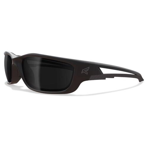 Edge Eyewear TSK-XL216 Safety Glasses Kazbek XL Polarized Smoke Lens Black Frame