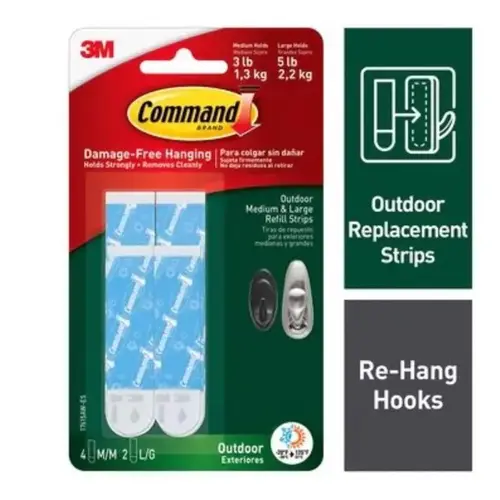 Adhesive Strips Assorted Foam 1-3/4" L White