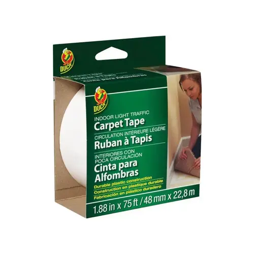 Carpet Tape 1.88" W X 75 ft. L Reversible Scrim Indoor White