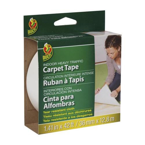 Carpet Tape 1.41" W X 42 ft. L Polyester Indoor White