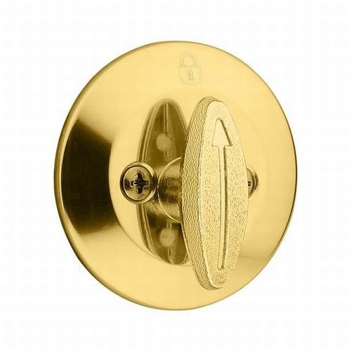 Kwikset CP663-3 Clear Pack One Sided Deadbolt with RCAL Latch and RCS Strike Bright Brass Finish