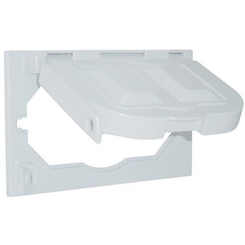 Multi-Use Cover Rectangle Plastic 1 gang Wet Locations White