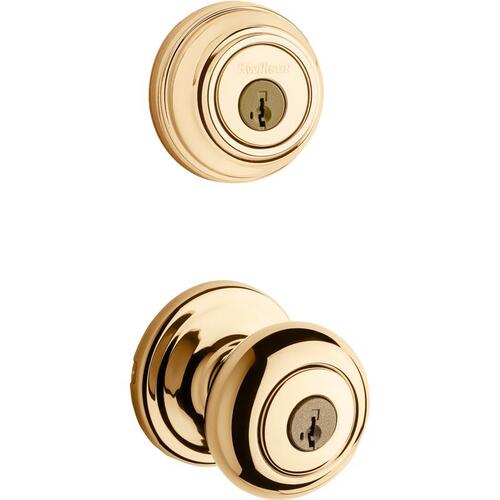 Signature Series 991J3SMTCP Knob Lockset, 2 Grade, Keyed Key, Polished Brass, 2-3/8 x 2-3/4 in Backset