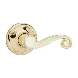 Kwikset Lido Polished Brass Passage Lockset ANSI/BHMA Grade 2 1-3/4 in. Kwikset Lido Polished Brass Passage Lockset ANSI/BHMA Grade 2 1-3/4 in.