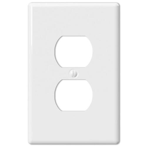 Wall Plate Metro White 1 gang Ceramic Duplex White