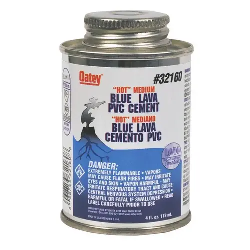 Cement Lava Hot Blue For PVC 4 oz Blue