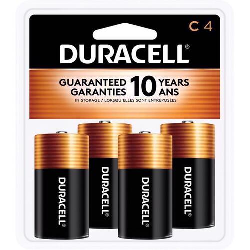 DURACELL 004133313848 Battery, 1.5 V Battery, 7 Ah, C Battery, Alkaline, Manganese Dioxide - pack of 4