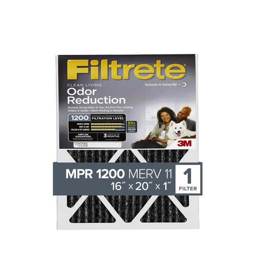 Air Filter 16" W X 20" H X 1" D Carbon 11 MERV Pleated - pack of 4