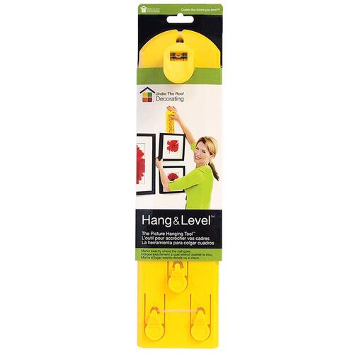 Hang and Level 100119 Picture Hanger Yellow 10 lb Yellow