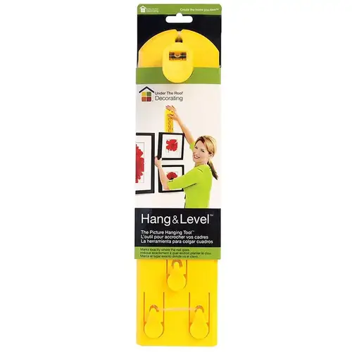 Hang and Level 100119 Picture Hanger Yellow 10 lb Yellow