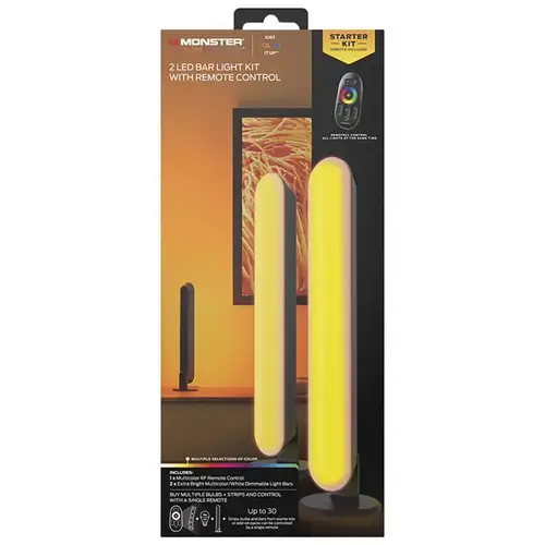 Mood Light Bar Kit Just Color It Up Illuminessence Black/Brown Plug-In LED Black/Brown Pair