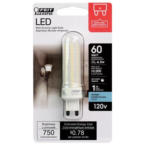 LED Bulb T4 G9 Daylight 60 Watt Equivalence Frosted