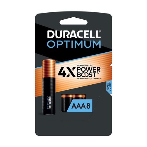 DURACELL 32983 Batteries Optimum AAA Alkaline 8 pk Carded