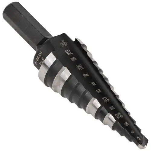 Step Drill Bit High Speed Steel Double Flute