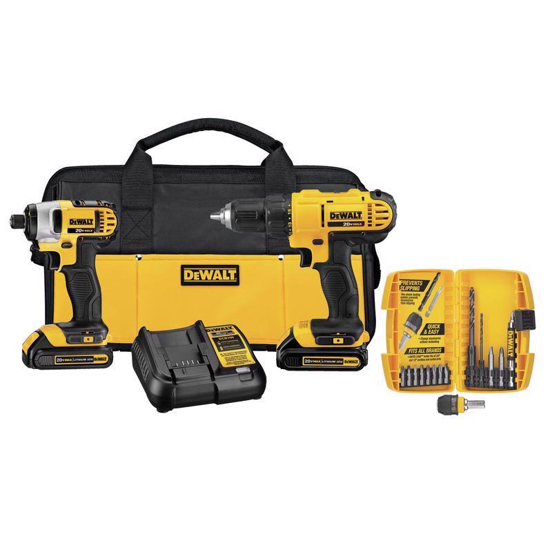 DEWALT 2489540 Compact Drill and Impact Driver Kit 20V MAX 20 V Cordless Brushed 2 Tool