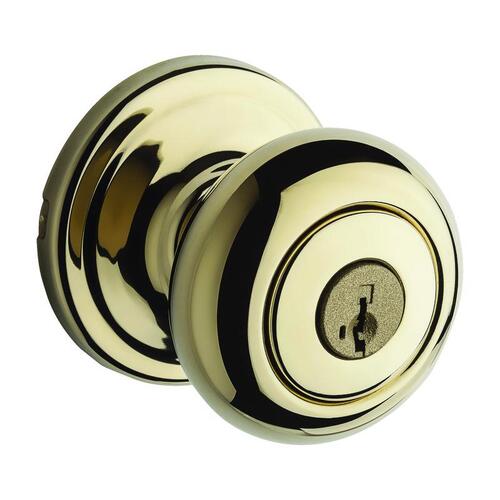 Entry Lockset SmartKey Juno Polished Brass ANSI/BHMA Grade 2 KW1 1-3/4" Polished Brass