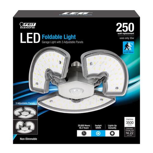 LED Foldable Light 3.7" W X 10.3" L Frost Silver Frost