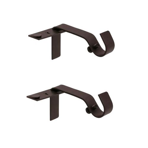 Curtain Rod Bracket Fast Fit Oil Rubbed Bronze Brown 5/8" L Oil Rubbed Bronze