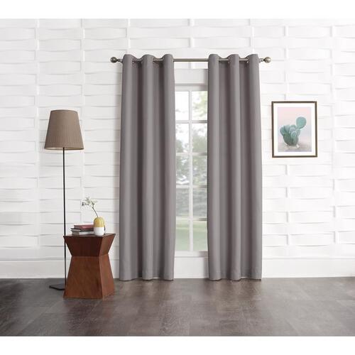 Curtain Webster Gray 80" W Gray - pack of 2