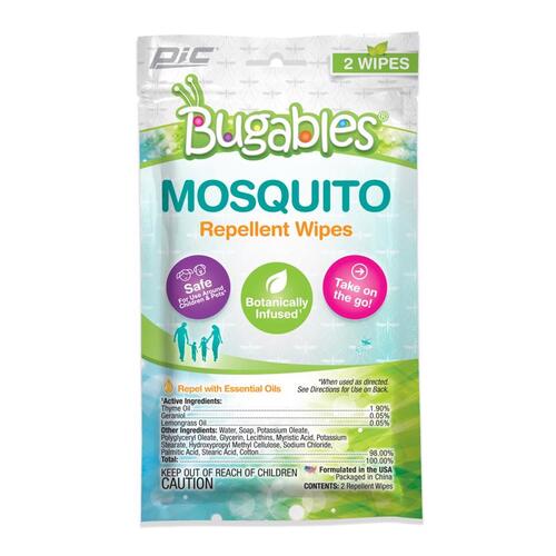 Insect Repellent Bugables Towelettes For Mosquitoes 2 pk