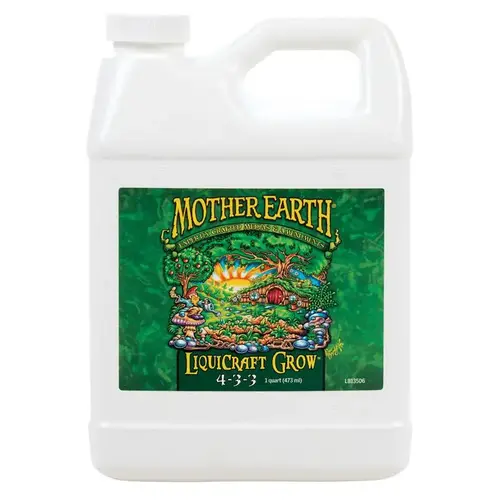 Mother Earth HGC733932 LiquiCraft Grow Plant Fertilizer, 1 qt, Liquid, 4-3-3 N-P-K Ratio