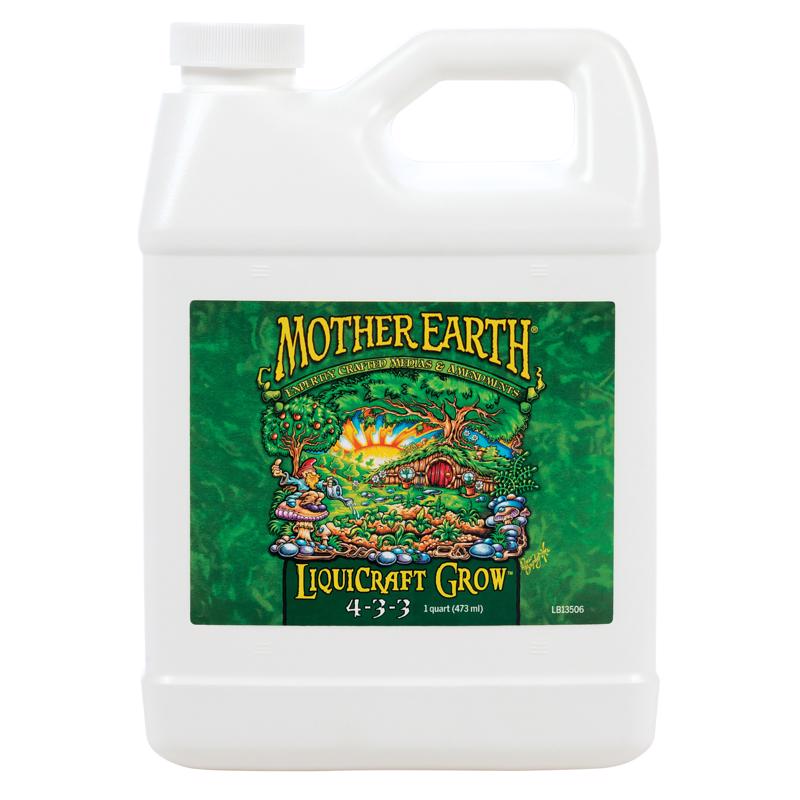 Mother Earth HGC733932 LiquiCraft Grow Plant Fertilizer, 1 qt, Liquid, 4-3-3 N-P-K Ratio