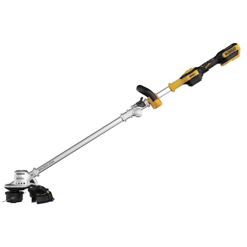 DEWALT DCST922B 20V MAX Folding String Trimmer, 20 V Battery, 0.08 in Dia Line, Black/Yellow