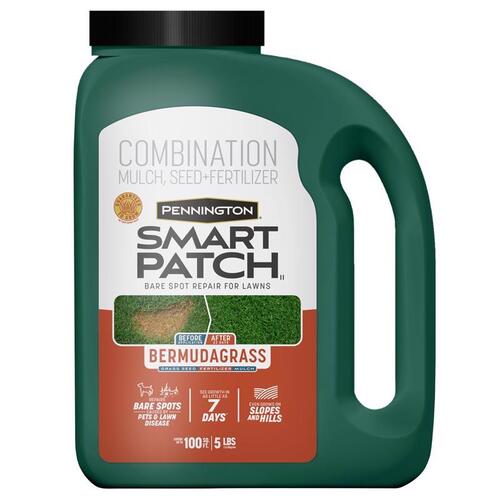 Pennington 100545645 Fertilizer/Mulch/Seed Smart Patch Bermuda Grass Full Sun 5 lb