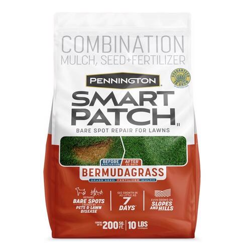 Pennington 100545667 Fertilizer/Mulch/Seed Smart Patch Bermuda Grass Full Sun 10 lb