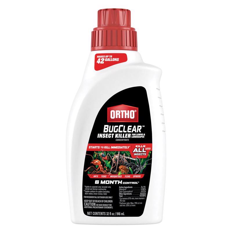 Ortho 0448705 448705 Insect Killer, Liquid, Spray Application, 32 oz Bottle Clear/White