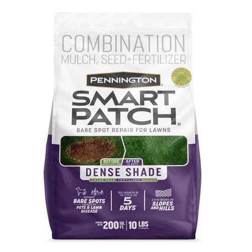 Pennington 100545666 Seed/Fertilizer/Mulch Repair Kit Smart Patch Mixed Dense Shade 10 lb
