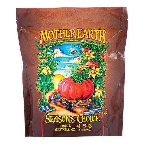 Mother Earth HGC733954 Tomato and Vegetable Mix, 4.4 lb Case, Solid, 4-5-6 N-P-K Ratio