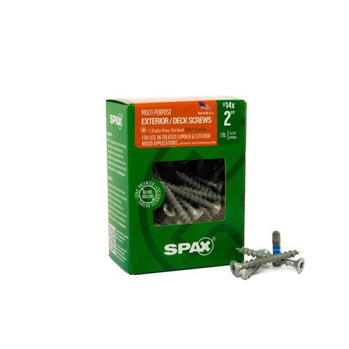 Spax 4191670600504 Multi-Purpose Screws No. 14 S X 2" L Star Flat Head 1 lb HCR-X