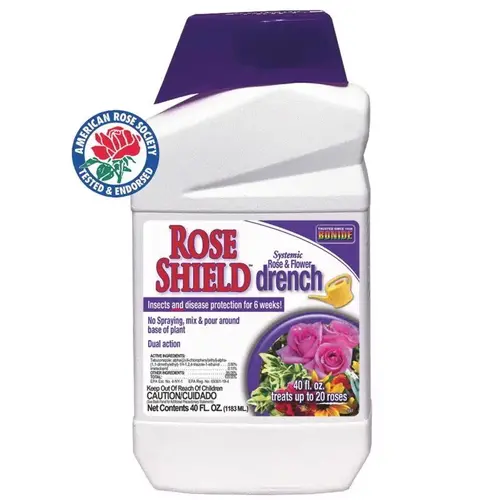 Bonide 947 Rose Shield Systemic Drench, Provides Insect & Disease Protection, 40 oz.