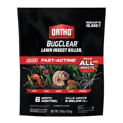 BugClear Insect Killer, Granular, Flower Beds, Home Perimeter, Lawn, Ornamentals, Vegetable Gardens Bag Brown