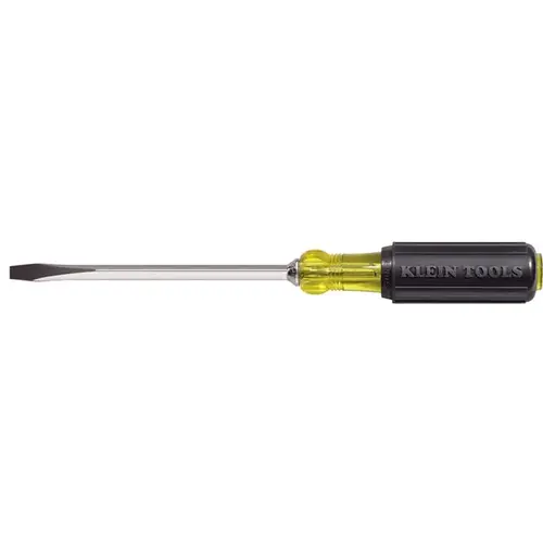 Screwdriver, 5/16 in Drive, Keystone Drive, 10-15/16 in OAL, 6 in L Shank, Rubber Handle Chrome